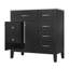 Ensemble de meuble-lavabo 36 po avec lavabo, armoire noire avec tiroirs, cadre solide et panneau de fibres à densité moyenne