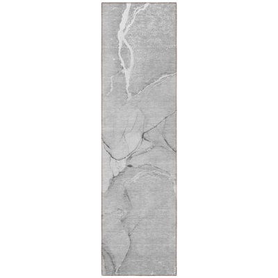 Tapis de couloir d'extérieur 8 po gris