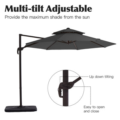 Pulk Round Cantilever Umbrella with Cover