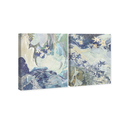 Mermaid Dream Set Canvas Animals Print by Oliver Gal, Black Frame, 16 x 20