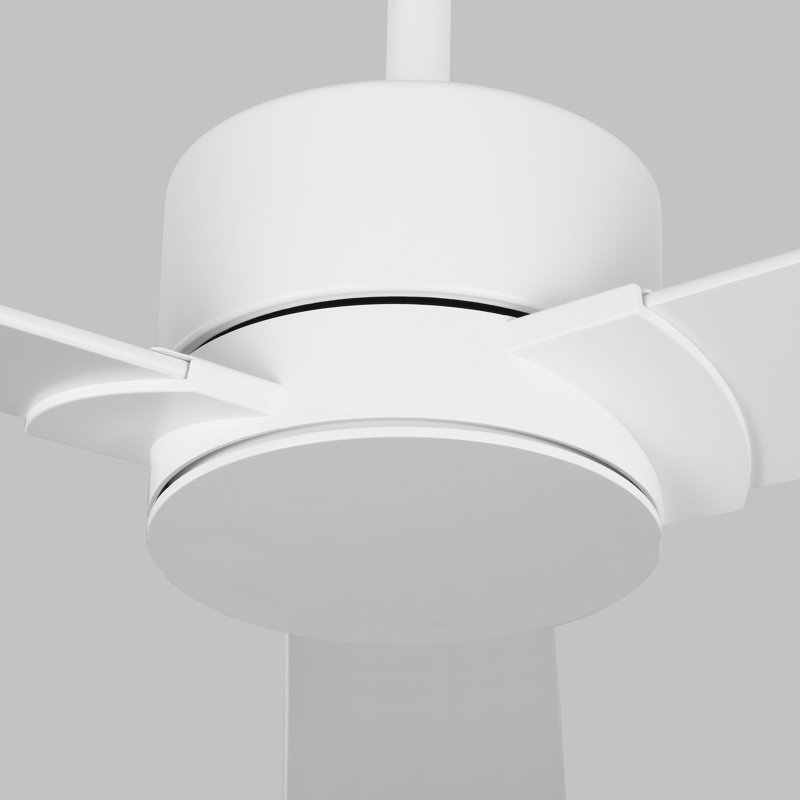 Rozzen Downrod Ceiling Fan, Matte White, 52", Matte White