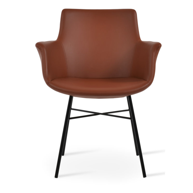 Fauteuil Bottega, Noir, Cannelle