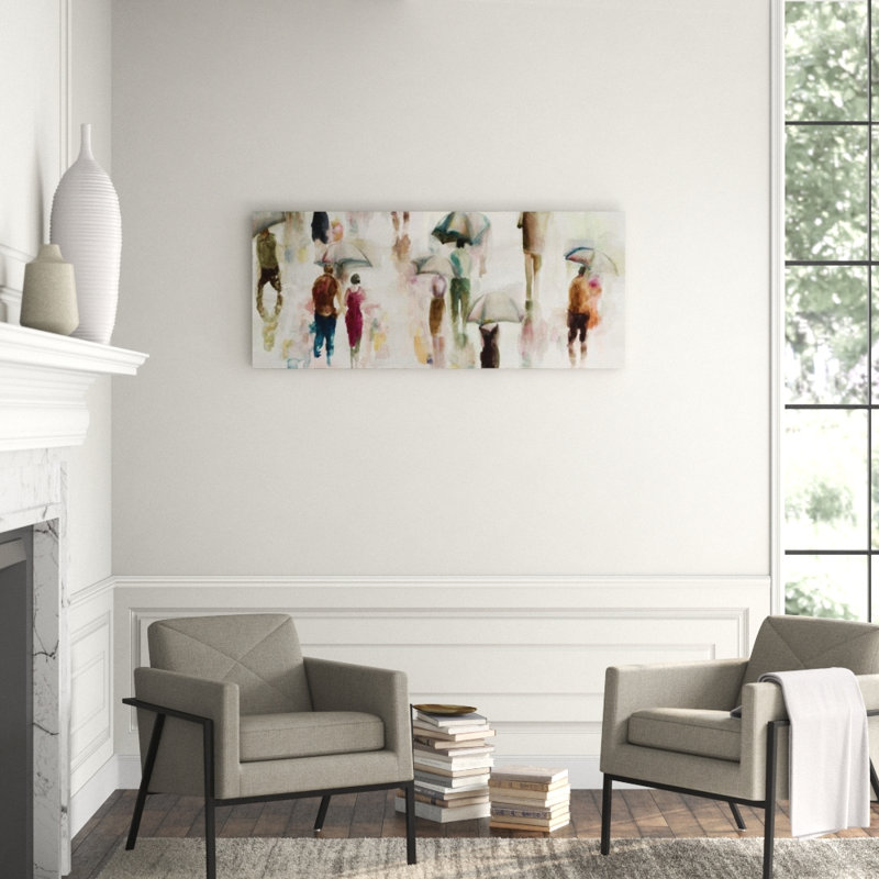 Umbrella Season I Painting by Eden Edwards, Outdoor, 30" H x 71" W  x 1.5" D