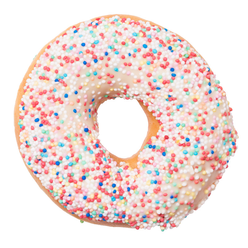 Hajra Donut With Sprinkles - Wrapped Canvas Print, 91cm H x 91cm W x 3.8cm D