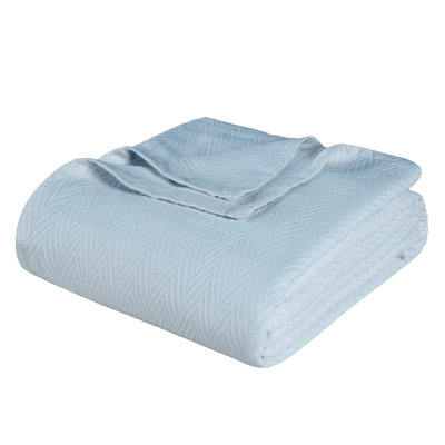 All-Season Cotton Zig-Zag Throw Blanket