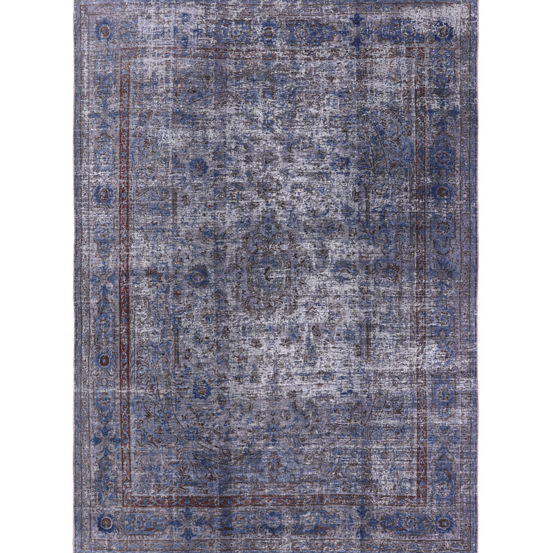 Tapis oriental bleu foncé Romel, Rond 3 pi