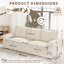 Modern Oversize Sofa 265cm Corduroy Sofa with 4 Seats No Tool Assembly Multi-Layered Cushion-1909445556