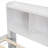 Small Space Bedroom Use: White-Toned Solid Pine Full Size Platform Bed with Integrated Multi-Storage Compartments