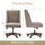 Chaise de bureau pivotante en chenille Mellins-2079463135