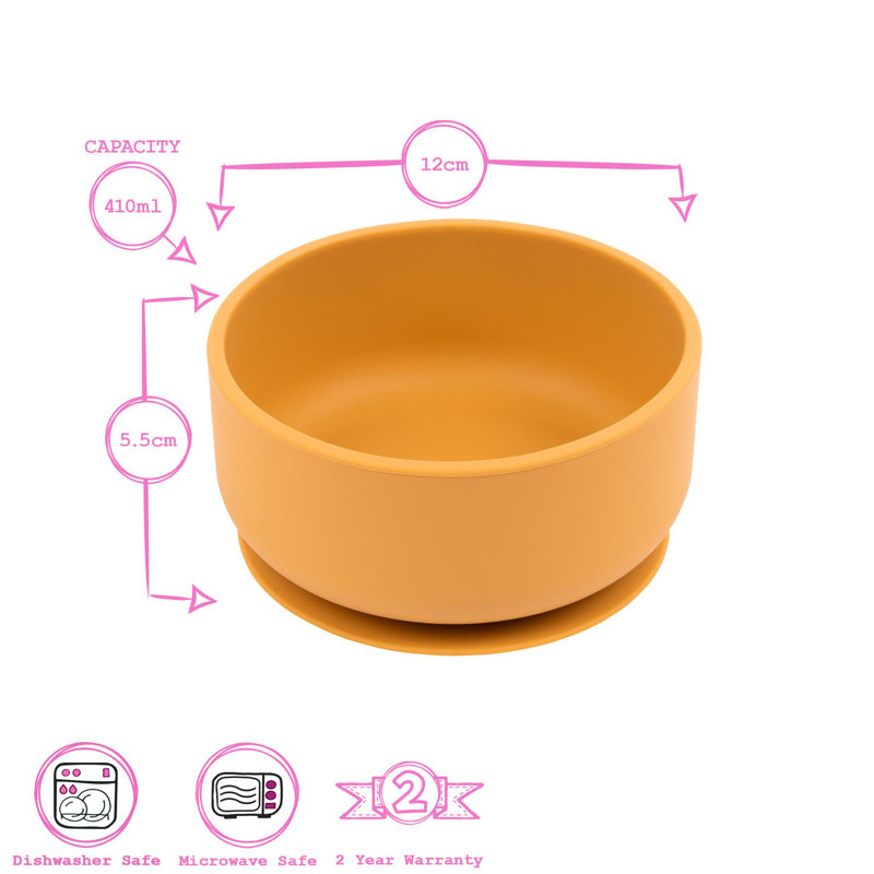 Tiny Dining - Baby Silicone Suction Bowl, Yellow