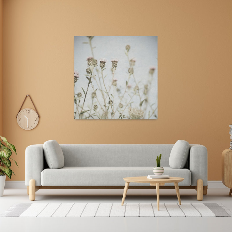 Fleurs sauvages «I No Texture», art floral contemporain, H 48 po x l 48 po