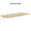 Table de travail utilitaire à abattant l 45 po CleanLine, table de buanderie murale, multi-usage, naturel-226015619