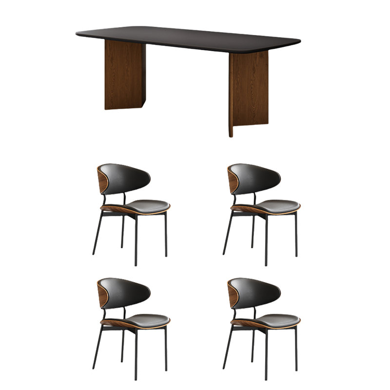 Ensemble de table de salle à manger avec chaises, H 29,52 po x L 70,86 po x l 35,43 po