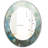 Blue Bronze Dots Wall Mirror, Printed Modern Oval/Round - Blue and Bronze Dots On Glass II-40101627