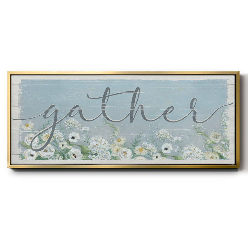 «Gather Garden», toile encadrée, H 12 po x l 30 po