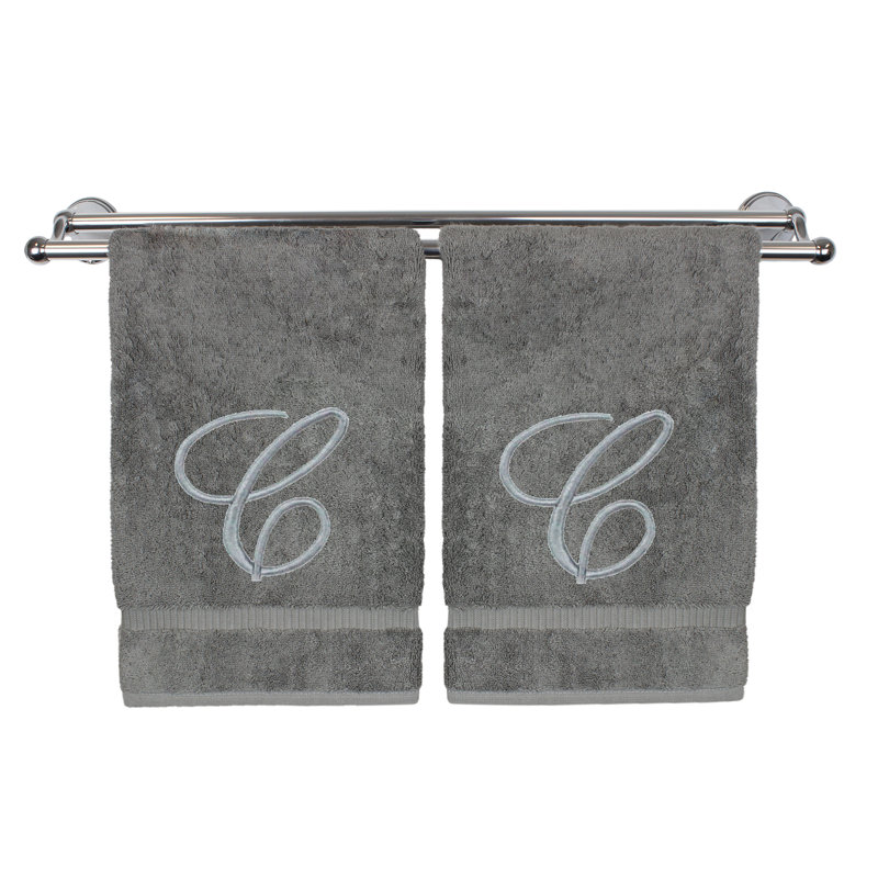 Super Plush Washcloth, Gray/Gold, C