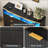 Fluted Dresser With 6 Drawers, Modern Black Dresser With Led Lights, Charging Station, Curved Tabletop, For Bedroom,living Room, Hallway-157121253