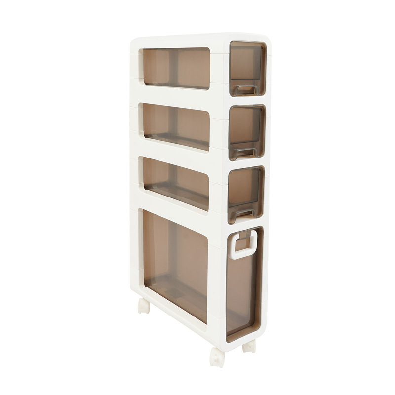 Freestanding Bathroom Storage Cabinet, 33" H x 6.7" W x 16.7" D