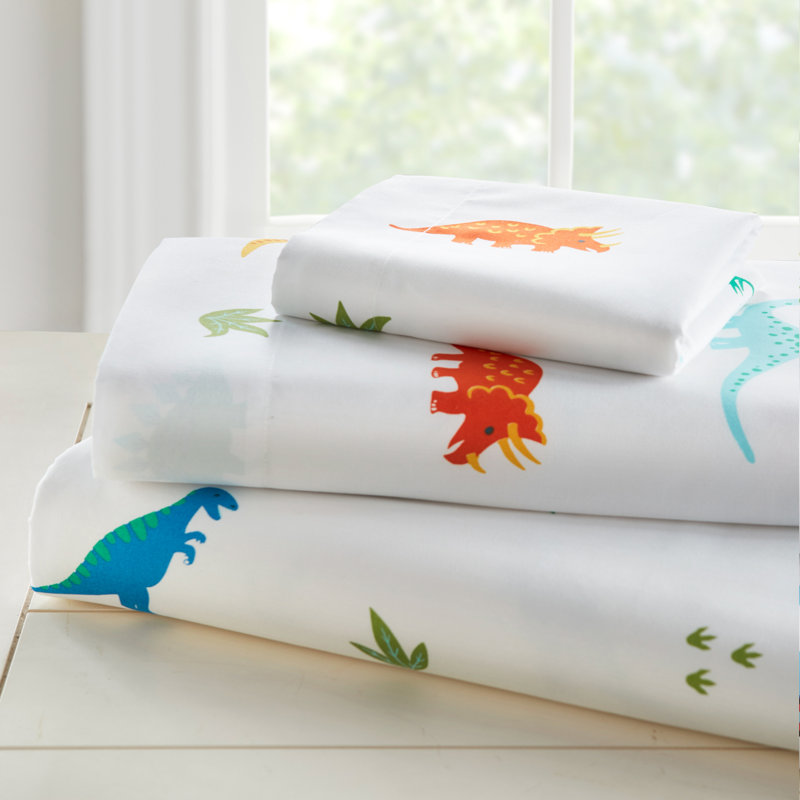 Jurassic Dinosaurs Blue Microfiber Twin Bedding Set