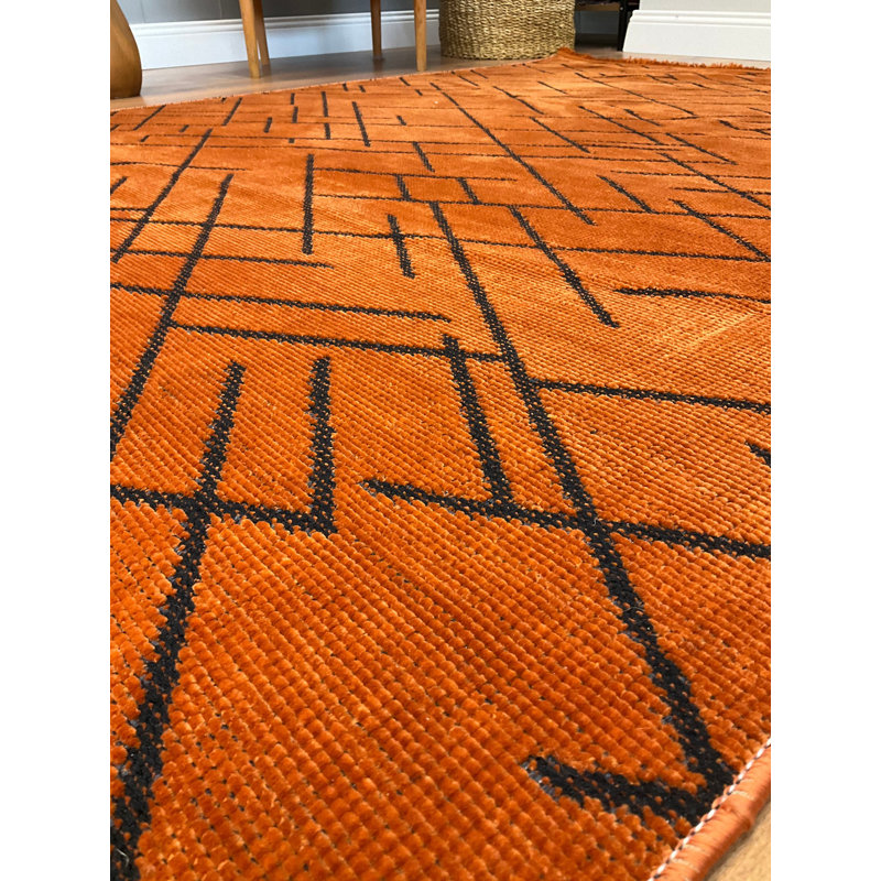 Amiliya Solid Colour Chenille Area Rug, Rectangle 508 x 736.6cm