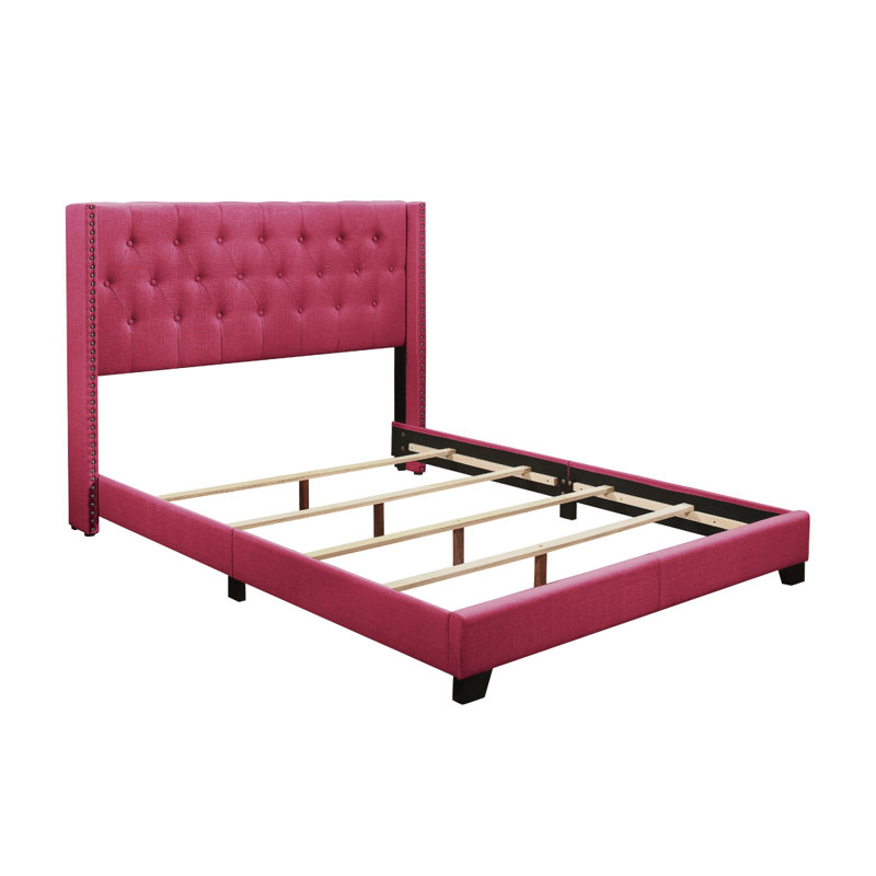 Mynatt Upholstered Bed, King, Pink