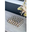 S/3 Brown and White Bone Inlay Boxes with Zig-Zag motif