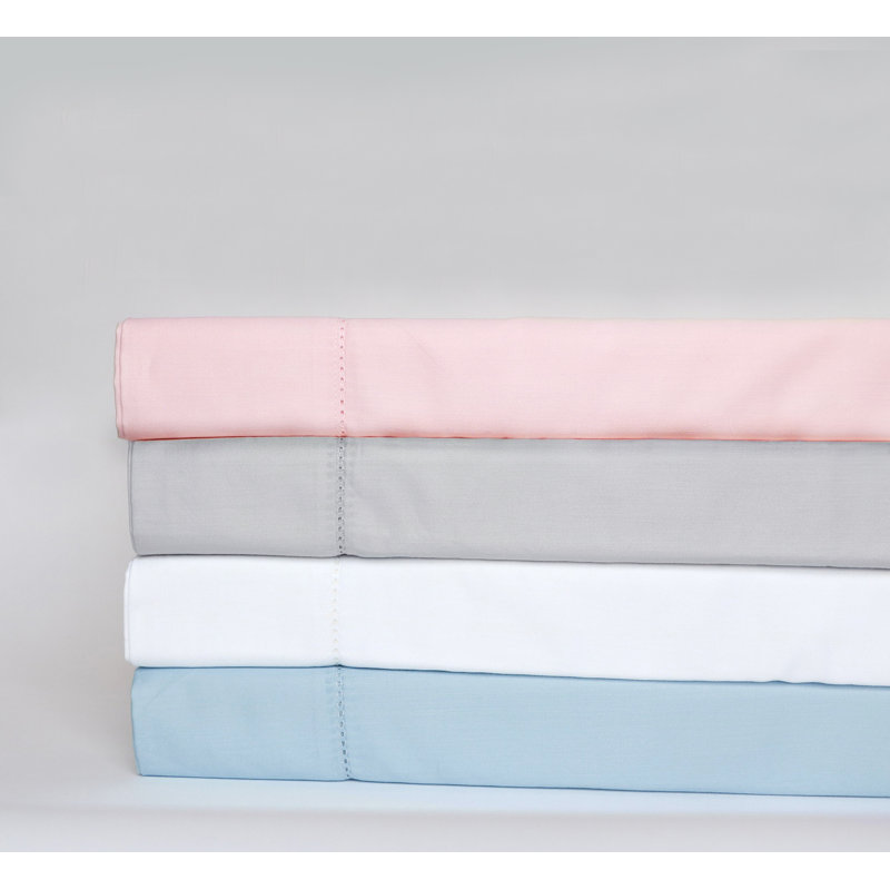 Cotton Blend Sateen Sheet Set, California King, Light Gray