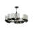 12 - Light Dimmable Wagon Wheel Chandelier