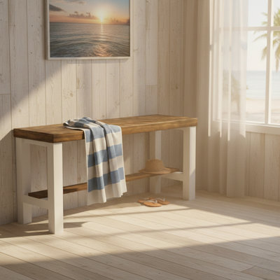 Banc d'entrée de style rustique