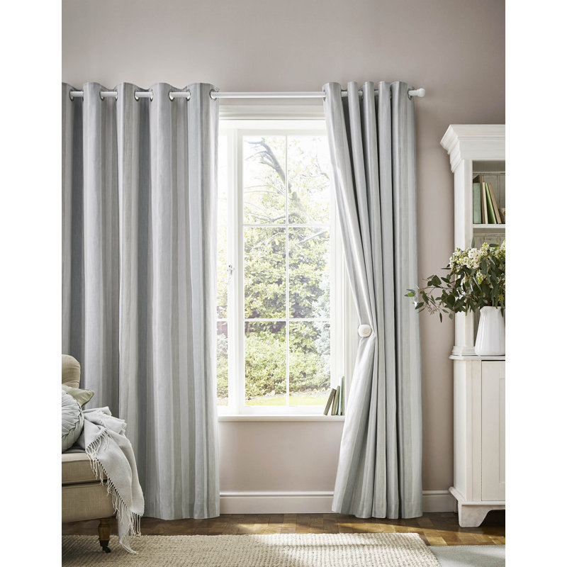 Awning Stripe Blackout Curtain, 163 W x 183 D cm, Red