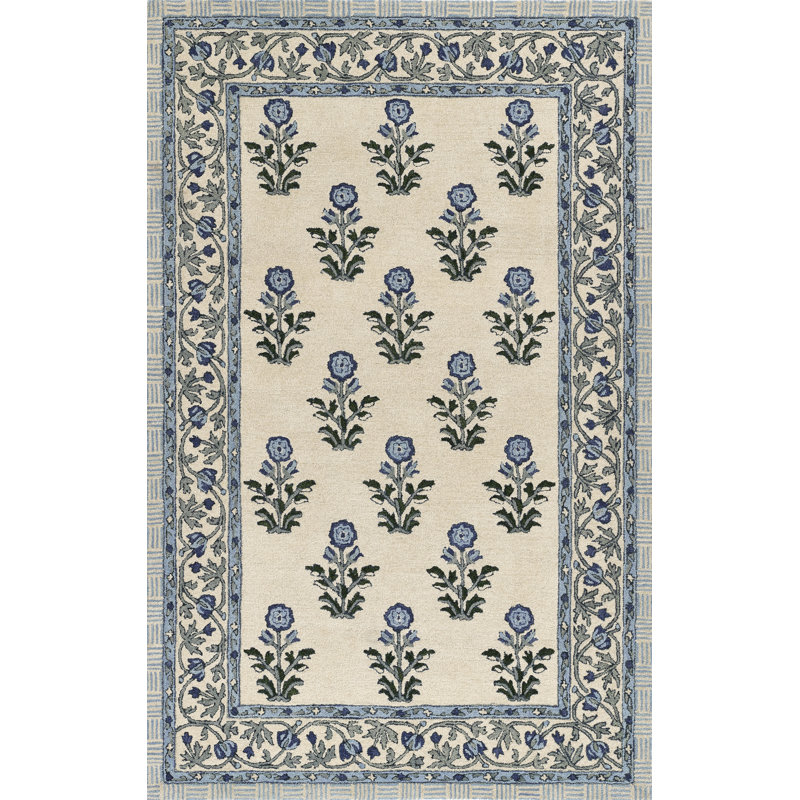 Alice Handmade Wool Rug, Rectangle 2' x 3'