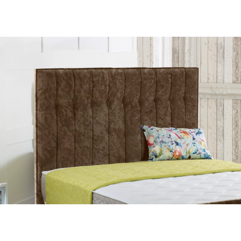 Armory Upholstered Velvet Headboard, Small Single (2'6), Brown
