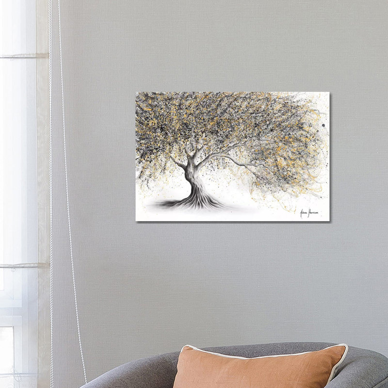 Golden Onyx Tree by Ashvin Harrison - Print on Canvas, 66.04 cm H x 45.72 cm W x 1.91 cm D, Wrapped Canvas