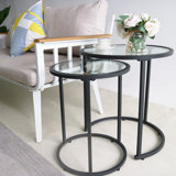 Glass Top Nesting Tables