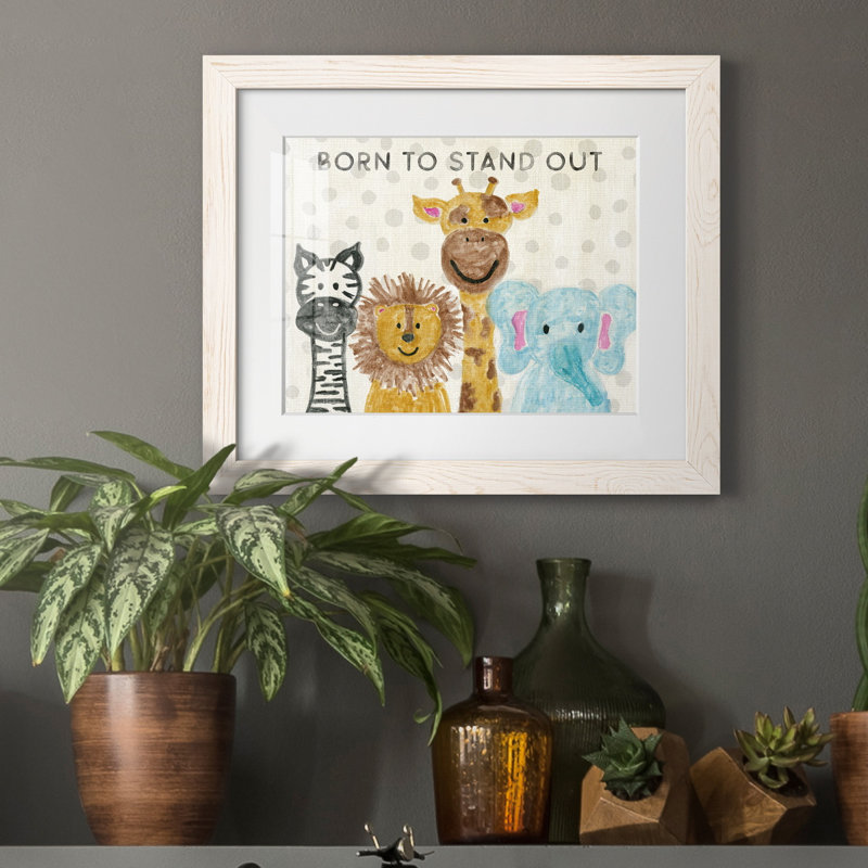 «Born to Stand Out» - Impression sur papier encadrée, H 24 po x l 18 po x P 1,5 po, Papier encadré blanc