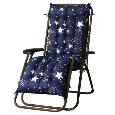 20" X 61.0" Plush Tufted Lounge Chair Cushion Slipcover -  Breathable, Strap-Attached