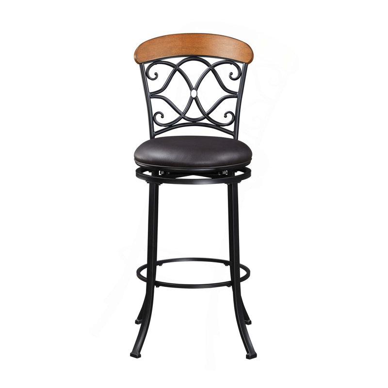 Chaise de salle à manger pivotante en similicuir 1 pièce, Tabouret de bar (siège d'une hauteur de 29 po)