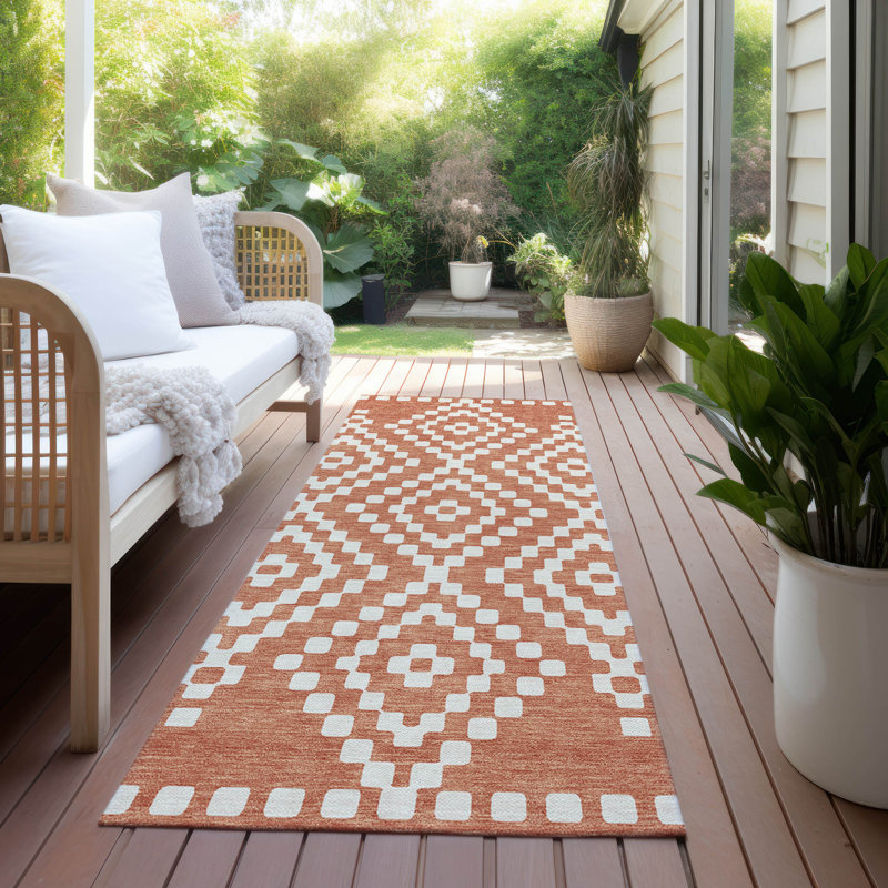 Tapis intérieur / extérieur mâle avec envers antidérapant, Tapis de couloir 2 pi 3 po x 7 pi 6 po
