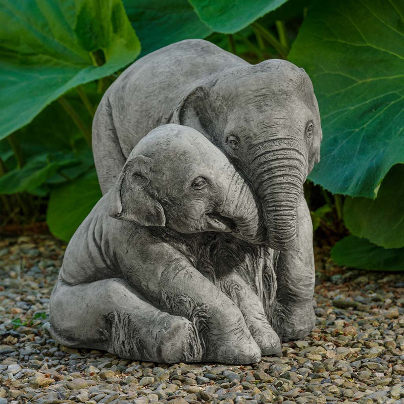 Éléphant mère et enfant