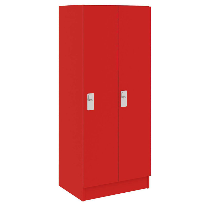 Armoire-penderie double à deux compartiments avec porte, Tulipe rouge