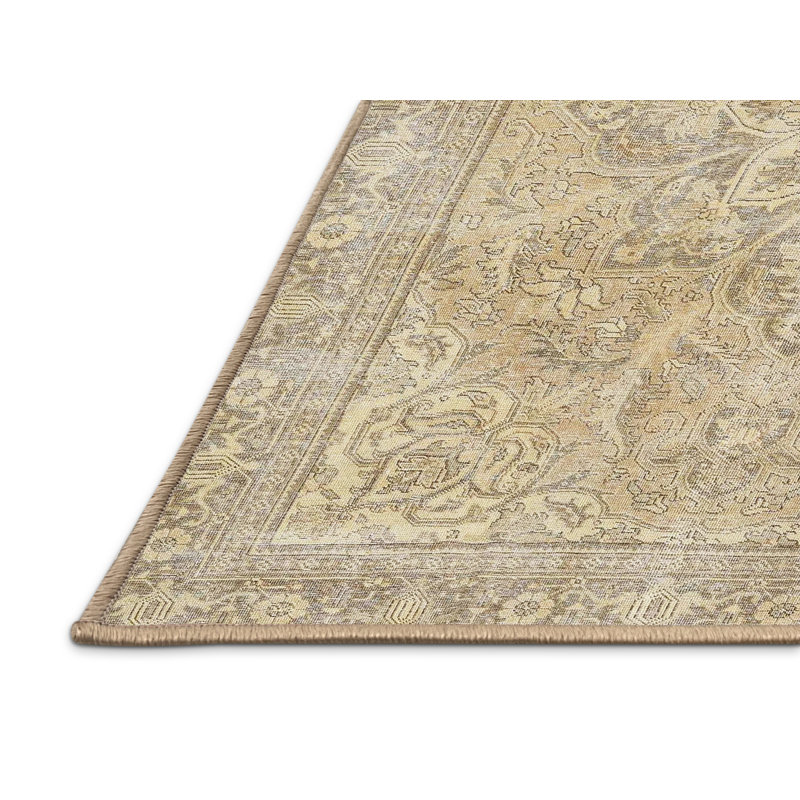 Tapis traditionnel 100% lavable à la machine 3944, Rectangle 8 pi x 10 pi