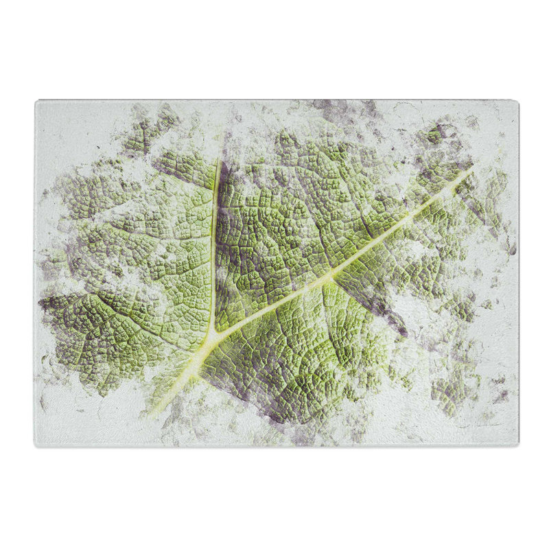 Tempered Glass Paths of the Leaf Chopping Board, 20 cm x 28.5 cm