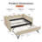 Linen Upholstered Gingham Daybed With Trundle, Usb Charging Port & Wave-shaped Design, No Box Spring Needed-1002058165