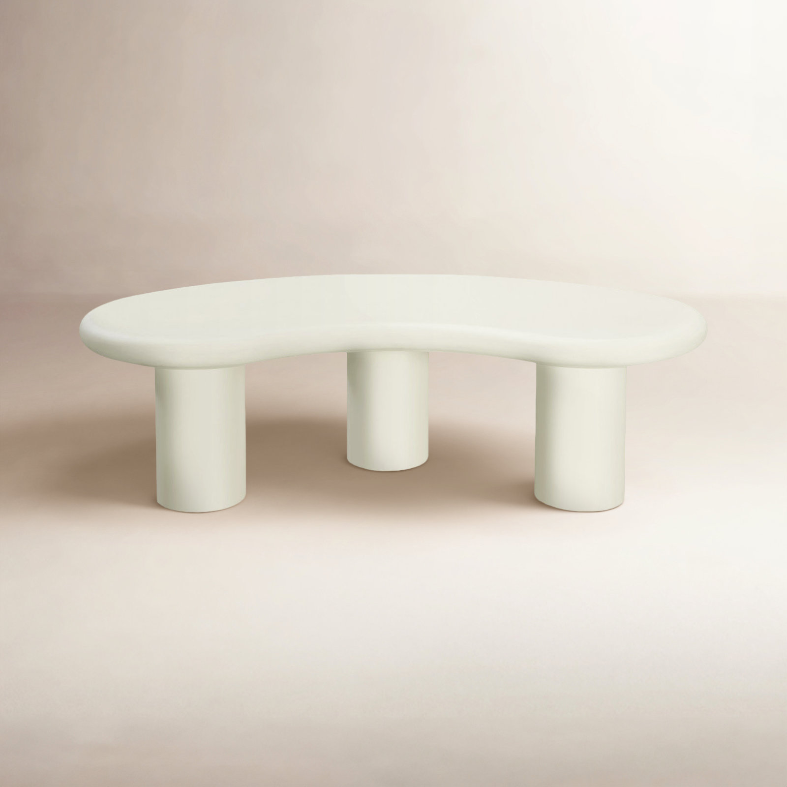 Kaden Tall Wooden Coffee Table In Rice