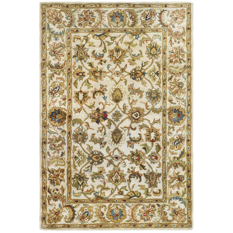 Carnasheeran Hand Tufted Wool Oriental Rug, Rectangle 4' x 6'