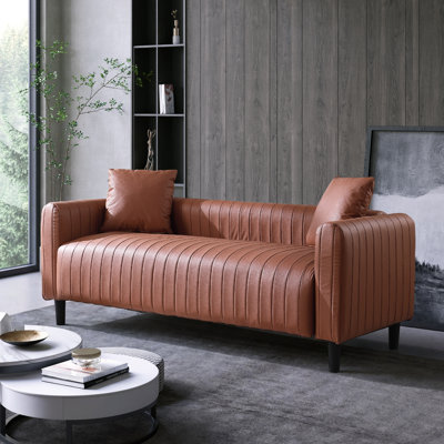 Delana 78.7'' Leather Sofa