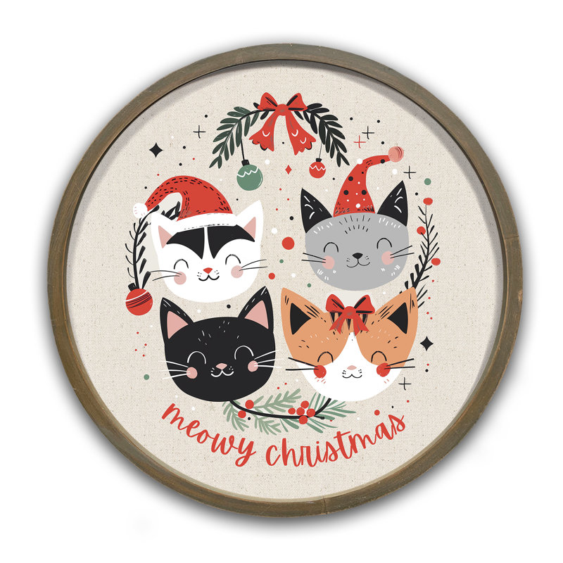 Meowy Christmas, reproduction encadrée