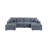 Navonte Modern Elegance Plush Seating Comfortable Loveseat with Gray Textured Fabric, Channel Tufting
