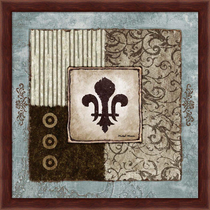 Fleur de lis par Michael Marcon, art encadré (ensemble de 2)