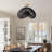Lucian Rattan Flush Mount – 28" Rattan Black Handwoven Ceiling Light for Living Room or Hallway in Boho, Transitional, and Modern Style-123293500-133994357